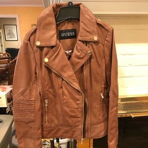 Guess Leather Bomber Jacket